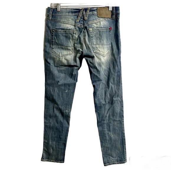 Nolita De Nimes Vintage Mid Rise Jeans 27 Blue Straight Leg Distressed S… - Picture 2 of 10